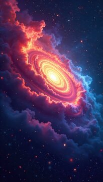 Nebula swirls vibrant colors against inky black, reflection nebula, photography, astroscape