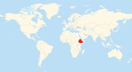 Location map of Ethiopia in Africa