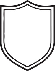 shield vector on white background