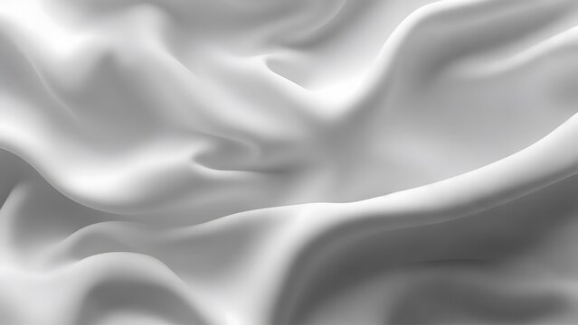 Soft luxury white silk and satin fabric with smooth flowing texture