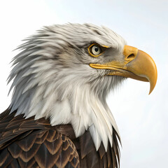 3d eagle rendering portrait