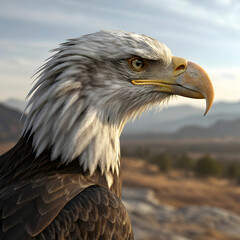 Fototapeta premium 3d eagle rendering portrait