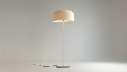 Minimalist Beige Floor Lamp in Studio