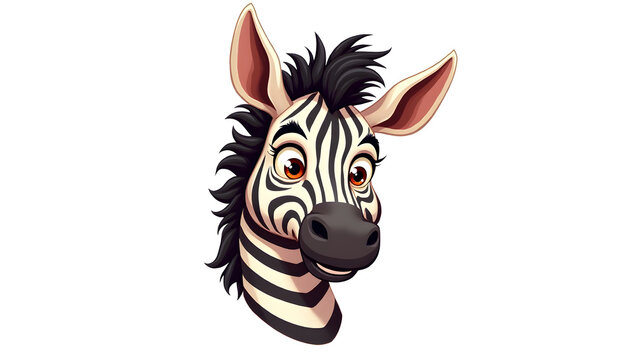 zebra head vector