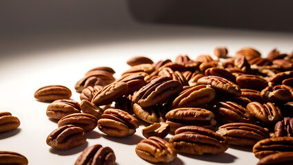 Coffee beans with cinnamon on white background