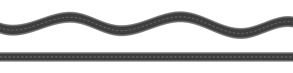 Winding Road Vector Illustration winding road from top view. vector illustration.