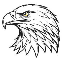 Eagle head vector on white background. eagle icon logo. Adobe Illustrator Artwork