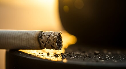Burning Cigarette with Ash