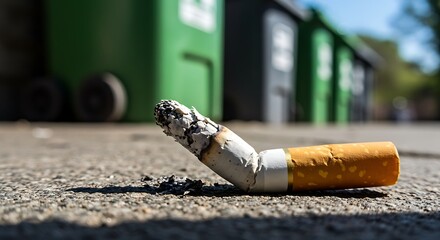 Cigarette Butt on Pavement