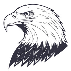 Eagle Head icon vector on white background. eagle icon logo. Adobe Illustrator Artwork