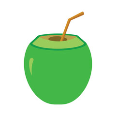 Summer Coconut Drink Art Work