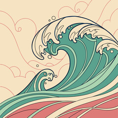 abstract background with waves