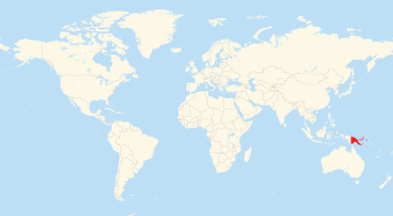 Location map of Papua New Guinea in Australia