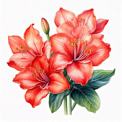Fototapeta premium Soft floral illustration with elegant, delicate shading. watercolor