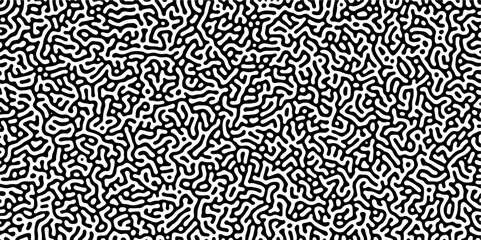 Diffusion reaction seamless vector pattern. Natural seamless line pattern. Linear design with biological shapes. Reaction-diffusion or truing pattern formation. abstract truing organic wallpaper.	