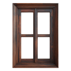 Obraz premium Architectural Element - Old Style Wooden Window, Transparent Background
