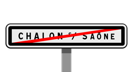 Panneau de sortie Chalon-sur-Saône, Saône-et-Loire, Bourgogne-Franche-Comté