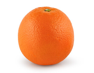 Fresh Orange fruit, half and slices isolated on the white background, clipping path, Arancia Tarocco, Citrus sinensis, Half of orange on the heap of oranges.