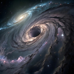black hole clouds high quality render