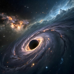 black hole clouds high quality render