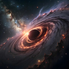 black hole clouds high quality render