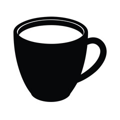 Cappuccino mug vector silhouette