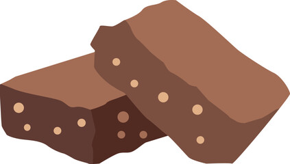 Deux morceaux de brownies