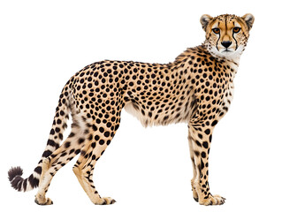 leopard cub in front of white background
