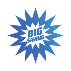Big Savings Blue Starburst with Green Graphics