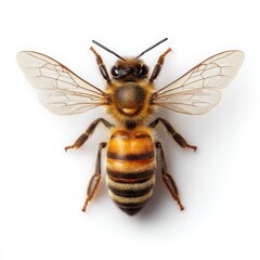 Macro Photography of Bee Pollinating: A Close-Up Exploration of Nature's Tiny Wildlife in Their Natural Habitat for Entomologists and Beekeeping Enthusiasts