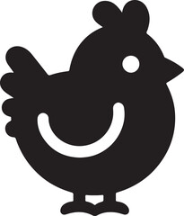 Obraz premium Chicken Black Silhouette Vector, Farm Animal Clipart & Poultry Design