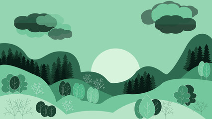 vector illustration of an abstract background with trees
