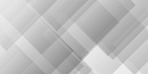 White and gray abstract banner design. Minimal triangle diamond and squares shapes in random geometric pattern.	 Vector abstract pattern background template.