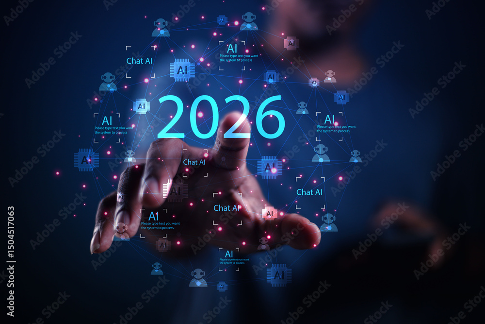 Poster trends in internet and network technology people are using ai to help with their work, learning ai o