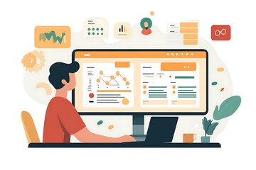 Fototapeta premium Analyzing Customer Feedback A Valuable Tool for Business Improvement