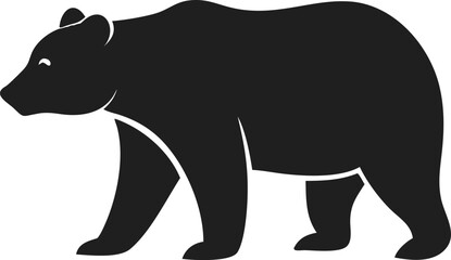 Obraz premium Black bear silhouette wild animal predator mammal strong powerful