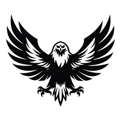 Naklejka premium Patriotic Eagle vector silhouette