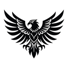 Patriotic Eagle vector silhouette