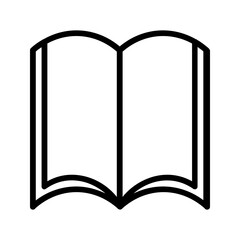 Open book icon. Suits reading, education, or library designs.