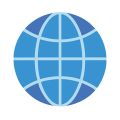 Obraz premium Globe Icon Representing Global Map or Earth