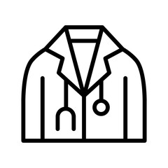 Doctor office outline icon. Doctor office icon isolated on white background. Transparent background, minimalist symbol. Vector images