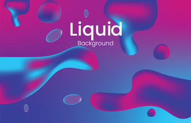 Fluid gradient background vector | Cute and minimal style posters with colorful, vibrant organic shapes and liquid color. Modern wallpaper 