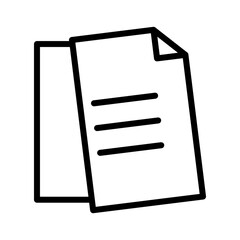 Document outline icon. Document icon isolated on white background. Transparent background, minimalist symbol. Vector images