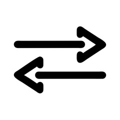 Left and Right Arrow Icon - Route Options and Direction Choice Symbol