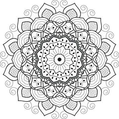 Monochrome Mandala Vector – Minimalistic Sacred Pattern