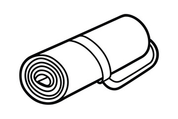 Rolled up yoga mat fitness exercise workout gym sport