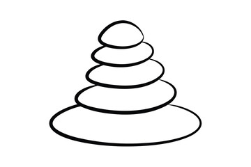 Stacked stones zen garden balance relaxation symbol