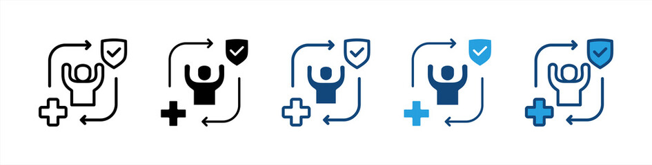 Pediatric icon sheet multiple style collection