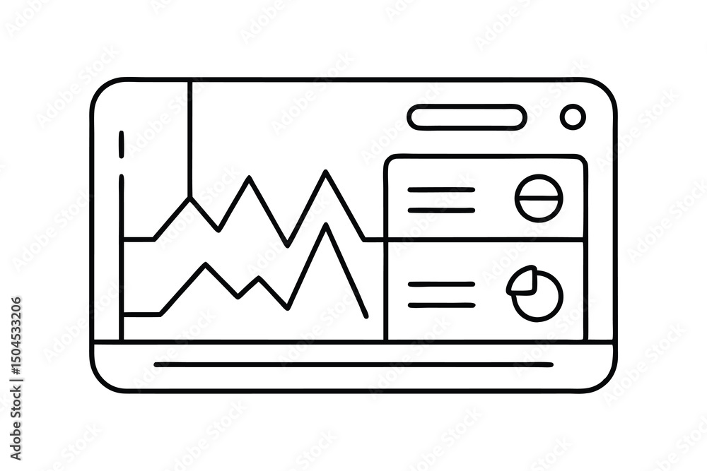 Poster mobile app interface showing financial data graphs charts