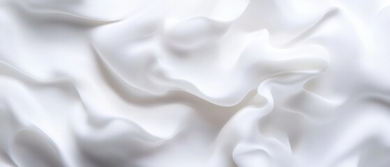 Fototapeta premium Elegant flowing white fabric texture background